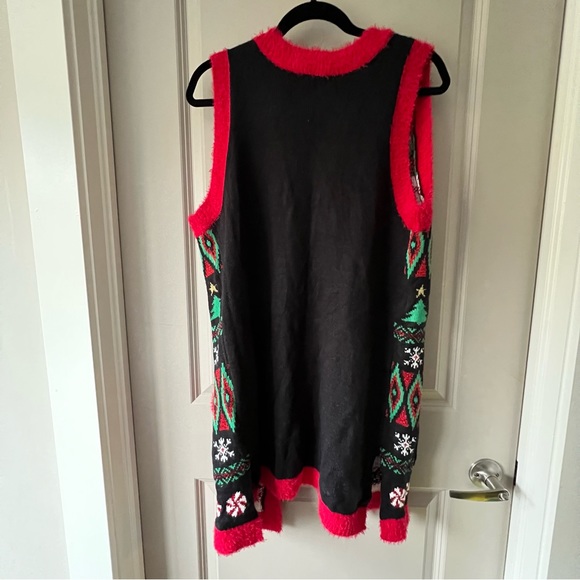 Holiday Christmas signature vest sweater with pattern long tunic soft medium - Picture 12 of 13